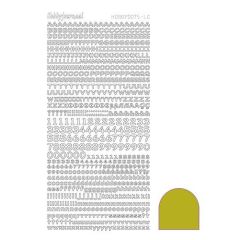 Hobbydots stickervel Cijfers & Letters - Yellow (Mirror)