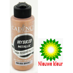 Cadence Hybride metallic acrylverf (semi mat) Brons 0806 120 ml (HM-806)
