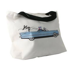 Sublimatie strandtas Wit (38x50cm) en 60cm zwarte hengsels 