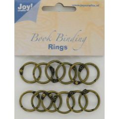 Joy! Crafts Boekbinders-ringen antiek koper 20mm 12st 430603/3930*