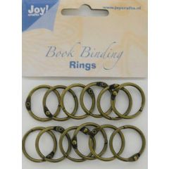 Joy! Crafts Boekbinders-ringen antiek koper 25mm 12st 430603/3931 *