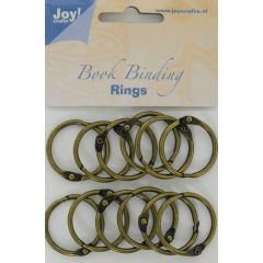 Joy! Crafts Boekbinders-ringen antiek koper 30mm 12st 430603/3932*
