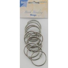 Joy! Crafts Boekbinders-ringen zilver 40mm 12st 430603/3923*