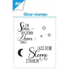 Joy! Crafts Clearstamp 7x7 cm - Sterne-Text DE-2 KreativDsein Design (006410/0568)*