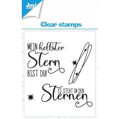 Joy! Crafts Clearstamp 7x7 cm - Sterne-Text DE-3 KreativDsein Design (006410/0569)*