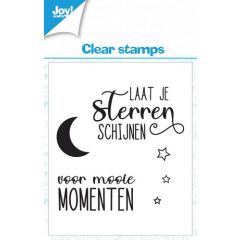 Joy! Crafts Clearstamp 7x7 cm - Sterren tekst NL -1 KreativDsein Design(006410/0575)*