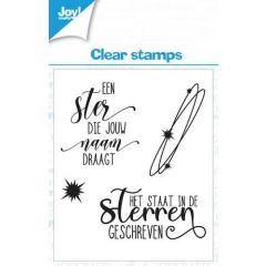 Joy! Crafts Clearstamp 7x7 cm - Sterren tekst NL -2 KreativDsein Design(006410/0576)*