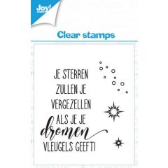 Joy! Crafts Clearstamp 7x7 cm - Sterren tekst NL -4 KreativDsein Design(006410/0578)*