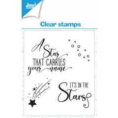 Joy! Crafts Clearstamp 7x7 cm - Text stars EN-1 KreativDsein Design (006410/0571)*