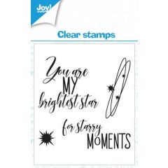 Joy! Crafts Clearstamp 7x7 cm - Text stars EN -2 KreativDsein Design (006410/0572)*