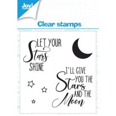 Joy! Crafts Clearstamp 7x7 cm - Text stars EN -3 KreativDsein Design (006410/0573)*