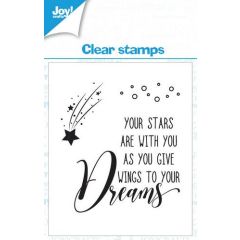 Joy! Crafts Clearstamp 7x7 cm - Text stars EN -4 KreativDsein Design (006410/0574)*