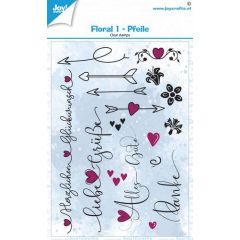 Joy! Crafts Clearstamp A6 - Billes Clearstamps _ Floral #1 - Pfeile KreativDsein (006410/0551)*