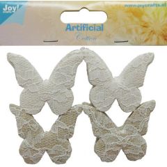 Joy! Crafts Katoenen vlinders met kant 24 st - 40x50 mm*