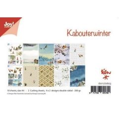 Joy! Crafts Knipvellen/Papierset - Rien P - Kabouterwinter A4 -10 vel - 2 knip/2x4 designs dubbelzijdig gepri*