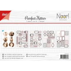 Joy! Crafts Labelvellen/knipvel - Noor - Purrfect Kitties A4 - 1 knip-/4 labelvellen -190/240 gr*