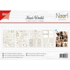 Joy! Crafts Labelvellen - Noor - Man's World A4 - 1 knip-/4 labelvellen -190/240 gr*