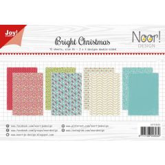 Joy! Crafts Papierset -  Design - Noor - Bright Christmas A4 -12 vel - 3x4 designs dubbelz geprint - 200gram*