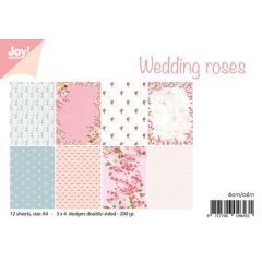 Joy! Crafts Papierset - Design Wedding roses A4 -12 vel - 3x4 designs dubbelzijdig geprint - 20*