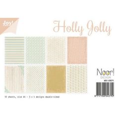 Joy! Crafts Papierset - Holly Jolly A4 - 12 vel - 3x4 vel  dubbelzijdig - 200 gr.*
