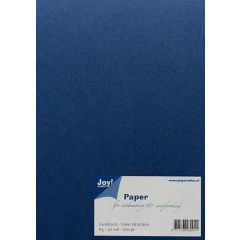 Joy! Crafts Papierset linnen structuur - donker blauw 8099/0247 A5 20 vel*