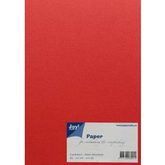 Joy! Crafts Papierset linnen structuur - donker rood 8099/0256 A5 20 vel*