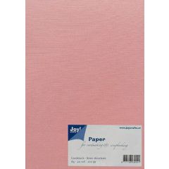 Joy! Crafts Papierset linnen structuur - roze 8099/0253 A5 20 vel*