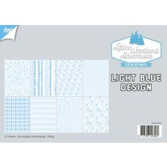 Joy! Crafts Papierset - LWA - Design Licht blauw 12 vel - 3 x 4 designs - 200 gr*
