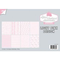 Joy! Crafts Papierset - LWA - Design Light Pink 12 vel - 3 x 4 designs - 200 gr*