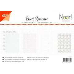 Joy! Crafts Papierset - Noor - Design Sweet Romance A4 -12 vel - 3x4 designs dubbelzijdig - 200g*