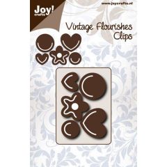 Joy! Crafts Snijstencil - Vintage flourishes Clips 65x45 mm*