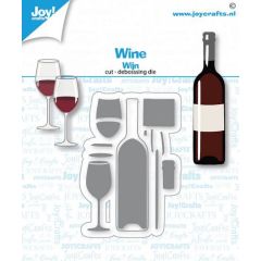Joy! Crafts Stansmal - Wijnglas/wijnfles 61x40 mm*