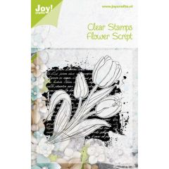 Joy! Crafts Stempel flower script 85x120 mm (006410/0341)*