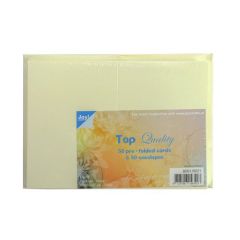 Joy! Crafts TOP Quality Kaarten A6 en Enveloppen Creme C6 8001/0021 50 st- 240 gr kaart - 120 gr enveloppe*