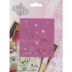 Lines and dots - Huis met kerstboom (AFGEPRIJSD)