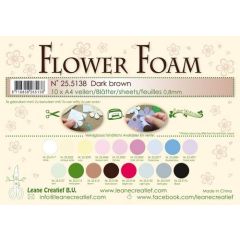 LeCrea - 10 Flower Foam sheets A4 0,8mm donkerbruin 25.5138 (25.5138)