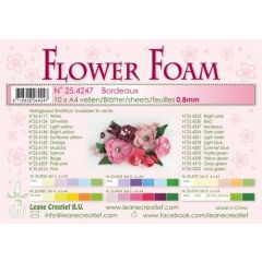 LeCrea - 10 Flower Foam sheets A4 bordeaux 25.4247 0.8mm (25.4247)