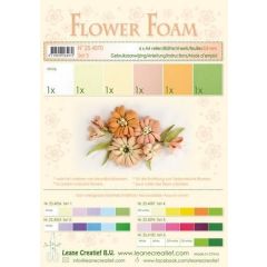 LeCrea - Flower Foam assort. 3, 6 vel A4 zalm 25.4070 0.8mm (25.4070)*