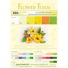 LeCrea - Flower Foam assort. 4, 6 vel A4 geel 25.4087 0.8mm (25.4087)*