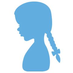 Marianne Design - Creatables - Silhouette girl with braids / Meisje met vlechtjes (LR0350)*