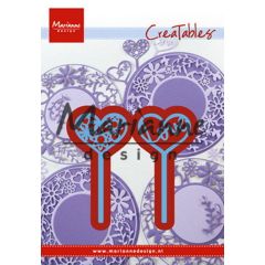 Marianne Design - Creatables Hart pins (set van 2) - 11x16 cm (LR0573) (AFGEPRIJSD)