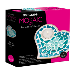 Mosaaro Mozaiek set Glas Mozaiek Kaarsenhouder Hart (MA1011) *