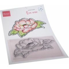 Marianne D Clear Stamp & Die set Tiny‘s Bloemen - Theeroos TC0891 120x205mm (AFGEPRIJSD)