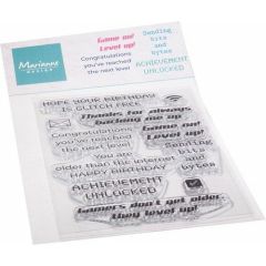 Marianne D Clear Stamp Level Up (ENG) CS1098 102x180mm (AFGEPRIJSD)