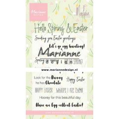Marianne D Clear Stamps Marleen's Hello Spring & Easter (Eng) CS1044 185x120mm (AFGEPRIJSD)