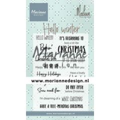 Marianne D Clear Stamps Marleen‘s Hello winter (Eng) CS1037*