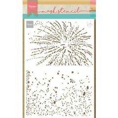 Marianne D Craft Stencil -Tiny‘s Bubbels en sterretjes PS8109 21x15cm*