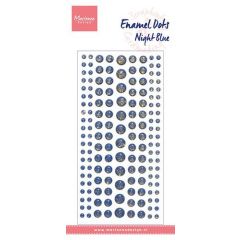 Marianne D Decoration Enamel dots - Glitter Nachtblauw PL4525 21x9,5cm *