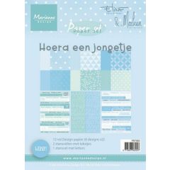 Marianne D Eline‘s Paperset Hoera een jongetje (NL) PB7063 A5 *