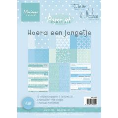 Marianne D Eline‘s Paperset Hoera een jongetje (NL) PB7063 A5 *
